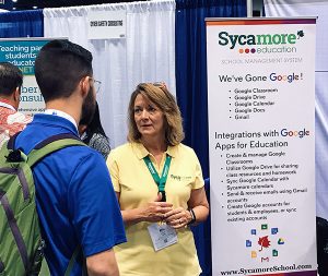 Sycamore's Vickie Lamb explaining our Google Integration at NCEA 2019